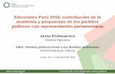 Presentación de PowerPoint - cies.org.pe · Técnico o Programáticos -entre los equipos de plan de gobierno. ... Ollanta Humala (Partido Nacionalista Peruano 2011-2016)