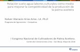 Presentación de PowerPointjunpalmaperu.org/congreso-nacional-de-productores-de-palma-aceitera... · Relación suelo-agua-labores culturales como medio para mejorar la competitividad