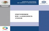 INFORME DE LABORES 20082006-2012.conacyt.gob.mx/InformacionCienciayTecnologia/Documents/... · y las telecomunicaciones Matemáticas aplicadas y modelación Alimentaria y agroindustrial