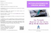 CIRUGIA MENOR - coecadiz.com · Test de lesiones cutáneas y su abordaje en cirugía menor. ... Actualizaciones en el tratamiento de heridas aguadas y crónicas ... Taller práctico