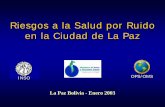 Evaluación de Ruido en la Ciudad de La Paz - … · L.M.P. 55 dBa Horario: 24 horas @LASD MSPS - INSO - OPS/OMS 2003 18 Grupos Comunitarios Críticos a Riesgo. Centros Educativos