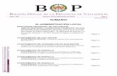DE LA DE - bop.sede.diputaciondevalladolid.es · Ejercicio 2017 Página 5 ... Página 27 Información pública en expediente de dación de cuenta para la enajenación de bienes patrimoniales.