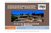 PROGRAMACIÓN GENERAL ANUAL CURSO 2013- … · PROGRAMACIÓN GENERAL ANUAL CURSO 2015- 2016 3 Colegio de Educación Infantil y Primaria San Lucas y María de Toledo 6.2.- TEMPORALIZACIÓN