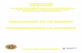 REFLEXIONES DE UN MÁSTER: EXPERIMENTANDO LA DOCENCIA …zaguan.unizar.es/record/11187/files/TAZ-TFM-2013-266.pdf · REFLEXIONES DE UN MÁSTER: EXPERIMENTANDO LA DOCENCIA ... En un