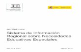 INFORME FINAL Sistema de Información Regional … · INDICE DE CONTENIDO. ... diciembre de2010 se presentó un informe de progreso de este proyecto, ... conocimientos y perspectivas