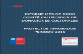 INFORMACIÓN Y TRANSPARENCIA COMITÉ CALIFICADOR DE ...donacionesculturales.gob.cl/wp/wp-content/uploads/2015/07/... · informe que dé cuenta de manera agregada del proceso vivido