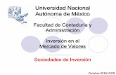 Universidad Nacional Autónoma de México · TIPOS DE SOCIEDADES DE INVERSIÓN ... LA NUEVA LEY DE SOCIEDADES DE INVERSION (5 diciembre de 2001) CONTEMPLA: Entre sus principales objetivos,