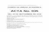 ACTA No. 035 - unilibre.edu.co · acta comitÉ de unidad acadÉmica n° 035 del 20 de septiembre de 2016 1 ... como requisito de grado. ... servicio nacional de aprendizaje sena,