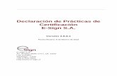 Declaración de Prácticas de Certificación E-Sign S.A. · ii 4.2 Procesamiento de Solicitud de Certificado _____ 26 4.2.1 Realización de Funciones de Identificación y Autentificación