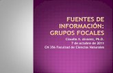 Fuentes de Información: Grupos Focales - Centro …cea.uprrp.edu/wp-content/uploads/2013/05/grupos_focales.pdfBloor, Frankland, Thomas y Robson (2001) indican que los grupos focales: