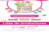 Lista de productores - SEDEREC Ricos Sabores S.C. 28 Rosa Isela Galindo Hernández 55 49 24 16 01 Transformación de productos de amaranto Amaranto Ricos Sabores S.C. 29 Uriel Molotla