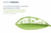 Un modelo energético sostenible para España en 2050 ... · El objetivo a 2050 de la UE es reducir ... residuos y usos no energéticos en la industria Fuente ... Consideración de
