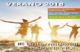 VERANO 2018 - international-experience.esinternational-experience.es/wp-content/uploads/2018/02/CATALOGO... · Porque nuestro servicio es personalizado ... La inmersión cultural