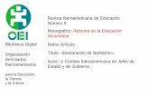 Revista Iberoamericana de Educación Número 9 … · los días 16 y 17 de octubre de 1995, convencidos de que los principios y ... tra reflexión, propósitos y objetivos sobre el