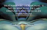 TRATAMIENTO HORMONAL Y NO HORMONAL DE … Hormonal y... · • Schnarch (1991) Curva tridimensional del deseo • Basson (2002) Intimidad RESPUESTA SEXUAL FEMENINA DRA. ALICIA CORLETO