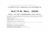ACTA No. 006 - unilibre.edu.co · acadÉmica oficiar al doctor jairo lara Ángel, director del centro de lenguas extranjeras de la universidad libre para lo pertinente. 008 peticionario