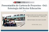 Presentación de Cartera de Proyectos - OxI: Estrategia … · Cada cartera contiene un perfil de proyecto ... 30 PIP (aprox 6000 alumnos) 2. Cambio de Unidad Ejecutora para proyectos