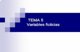 TEMA 5 Variables ficticias - Universidad de Murcia · 2 Cómo describir información cualitativa •Muchas veces en el modelo de regresión aparecen factores cualitativos (sexo, raza,
