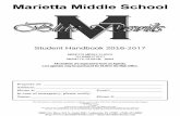 Student Handbook 2016-2017 - Marietta City Schools … · Student Handbook 2016-2017 . ... Fechas De Pruebas De Evaluacion ... Las siguientes razones son ejemplos de ausencias o tardanzas