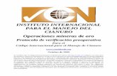 INSTITUTO INTERNACIONAL PARA EL MANEJO … Pre... · Operaciones mineras de oro Protocolo de verificación preoperativa Para el Código Internacional para el Manejo de Cianuro