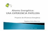 Proyecto de Eficiencia Energética - afcparg.org.ar · `Reunión Consultora, SE, IUA y PER Papelera Entre Ríos S.A. E.Rebora 623/10/2013 ... Monitoreo y mantenimiento, todo proyecto