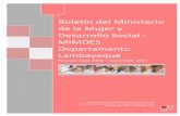 Boletín del Ministerio de la Mujer y Desarrollo Social - … · humanas e institucionales que contribuyan al desarrollo local sostenible e inclusivo, reduciendo efectivamente la