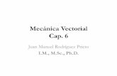 Mecánica Vectorial Cap. 6 · 2014-05-13 · por medio del método de nodos y del método de secciones. Armaduras simples • Una armadura es una estructura compuesta de elementos