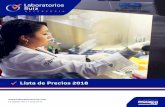 Lista de Precios 2018 - laboratoriosruiz.comlaboratoriosruiz.com/uploads/files/Lista_de _Precios_2018_EX_D00004... · Lista de Precios 2018 Servicio a clientes: Tel (222) 243-8100