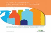 V Plan Empresarial de Prevención 2012-2014 · de residuos de envase durante los dos primeros años del Plan objetivos del Plan 1. objEtivo cuantitativo Evolución del KrKp Previsto