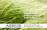 AENOR Asociación Española de · UNE-EN ISO 39001. La promoción de hábitos de vida saludables • Programa de talleres “AENOR Saludable”. ... Normas Laborales AENOR está certificada