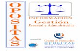 INFORMACION GESTIÓN PYA LIBRE 2017 · Cooperación jurídica internacional: las comisiones rogatorias. Tema 23. Actos de comunicación a las partes y otros intervinientes en el pro-ceso: