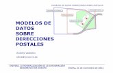 Modelos de datos sobre direcciones postales · sistema GeoPistasistema GeoPista INSPIRE: LA NORMALIZACIÓN DE LA INFORMACIÓN GEOGRÁFICA EN EUROPA Sevilla, 21 de noviembre de 2012.