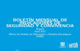 BOLETÍN MENSUAL DE INDICADORES DE SEGURIDAD …manuelsarmiento.com/wp-content/uploads/2017/07/boletin_bogota_abr... · BOLETÍN MENSUAL DE INDICADORES DE SEGURIDAD Y CONVIVENCIA