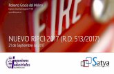 NUEVO RIPCI 2017 (R.D. 513/2017) - satyatec.essatyatec.es/wp-content/uploads/2017/09/NUEVO-RIPCI-2017.pdf · Actas de inspección. ... Para mantenimiento de extintores portátiles