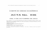 ACTA No. 036 - unilibre.edu.co · acta comitÉ de unidad acadÉmica n° 036 del 3 de octubre de 2012 6 LABORAL INDIVIDUAL Y PRESTACIONAL, DIRIGIDO POR EL …