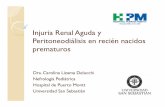 Injuria Renal Aguda y Peritoneodiálisis en recién … en RN pret.pdf · Peritoneodiálisis en recién nacidos prematuros Dra. Carolina Lizama Delucchi Nefrología Pediátrica Hospital