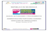REPÚBLICA DE NICARAGUA - epn.com.ni · AMARRE Y DESAMARRE. ... X. REPARACIÓN PARA EL ARRIBO DEL BUQUE (DOP-OP-001).....44 TABLA TOP-002 ... y documentación técnica soporte que