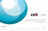 Ejemplos de economía circular en tratamiento de aguas ...tratamientoaguas.ik4.es/wp-content/uploads/2017/10/8-Ceit-IK4-AGV... · •Programa Hazitek •Convocatoria CDTI •Bilaterales