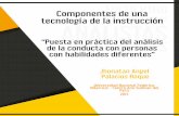 Presentación de PowerPoint - Soy Analista Conductualsoyanalistaconductual.org/componentes_de_una_tecnologia_de_la... · Componentes de una ... Ayudas verbales Ayudas gestuales Ligado