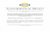 Altos Hornos de México, S.A.B. de C.V. y Subsidiarias · Arrabio: Hierro de primera fusión producido en un Alto Horno, materia prima utilizada en la fabricación de acero. Billet