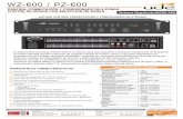 WZ-600 / PZ-600 - udeaudio.comudeaudio.com/pdf/wz600-pz600-610500c-r0.pdf · El módulo WZ-600 permite la dirección de cualquier entrada de música, avisos y mensajes pregabados