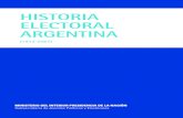 HISTORIA ELECTORAL ARGENTINA - Ministerio del Interior ...mininterior.gov.ar/asuntospoliticos/pdf/HistoriaElectoralArgentina.pdf · ministerio del interior En el año en el cual se