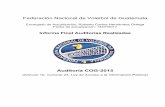 Federación Nacional de Voleibol de Guatemala · Informe Final Auditorías Realizadas Auditoría COG-2015 (Artículo 10, numeral 23, Ley de Acceso a la Información Pública) GUATEMALA,