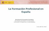 La Formación Profesional en España - Inicio - Ministerio ...€¦ · Secretaria de Estado de Educación, Formación Profesional y Universidades . La Formación Profesional en España