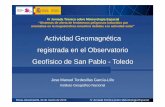 Actividad Geomagnética registrada en el Observatorio ... · Rivas-Vaciamadrid, 24 de marzo de 2015 IV Jornada Técnica sobre Meteorología Espacial. K nT 0 0-4 1 4-8 2 8-16 3 16-30