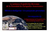México Indígena: Un proyecto prototipo · Trabajo de SIG en laboratorio Convertir archivos de AutoCAD de INEGI a shapefiles. Convertir coordenadas de TME a UTM Cuadro de construcción