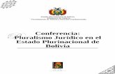 Conferencia: Pluralismo Jurídico en el Estado ...vjdf.justicia.gob.bo/images/cargados/files/pluralismo.pdf · una tarea que recae sobre los hombros de todas y todos los bolivianos,