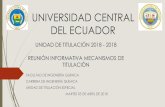 UNIVERSIDAD CENTRAL DEL ECUADOR - iquce.edu.ec · Del 15 de febrero al 26 de marzo de 2018 en la plataforma de titulación Estudiantes ... PROYECTO DE INVESTIGACIÓN PROYECTO INTEGRADOR