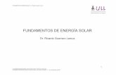 FUNDAMENTOS DE ENERGÍA SOLAR - Bienvenido a … · 1 FUNDAMENTOS DE ENERGÍA SOLAR – Dr. Ricardo Guerrero Lemus LAS ENERGÍAS RENOVABLES: UNA APUESTA DE FUTURO EN LAS ISLAS Universidad