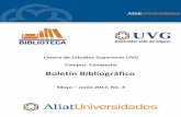 Boletín Bibliográfico - aliatuniversidades.com.mx · Universidades, con la finalidad de hacer accesible los programas de estudio de modalidad mixta. Un entorno donde se reúnen